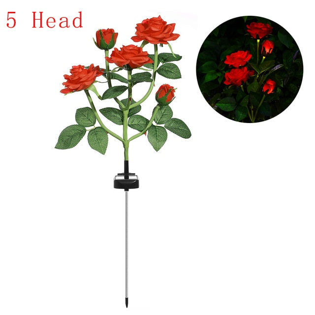 LumiRose - Solar LED Rosenblüten-Nachtlampe für den Garten