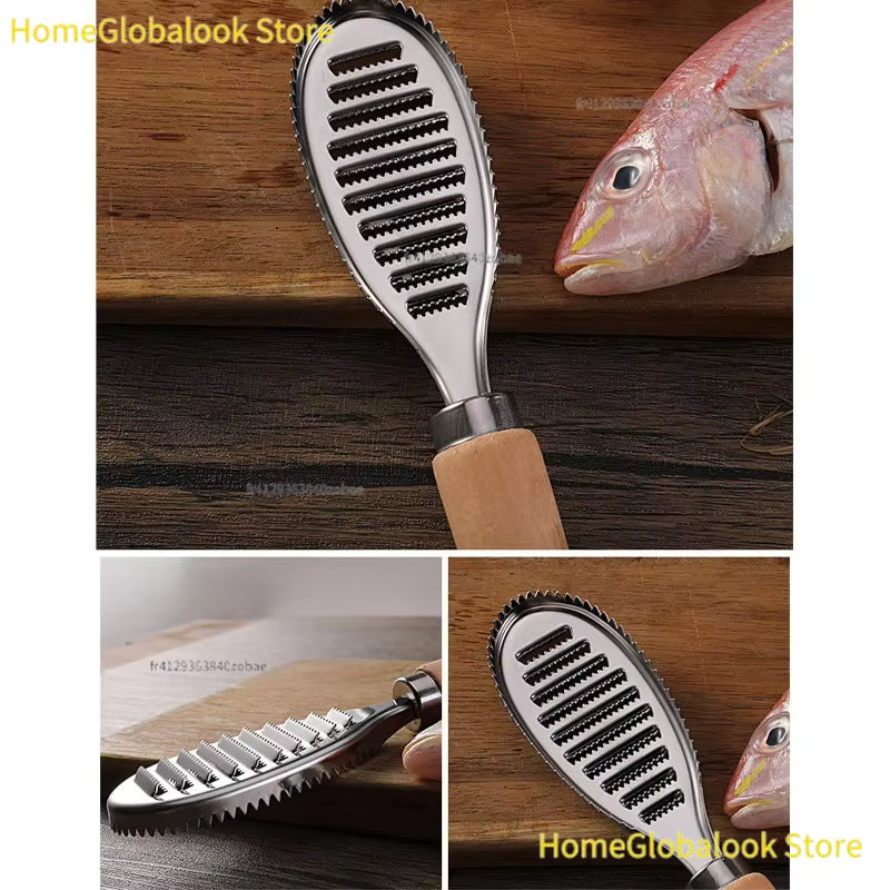 Tragbarer Fischschupper aus Edelstahl (2-teiliges Set)