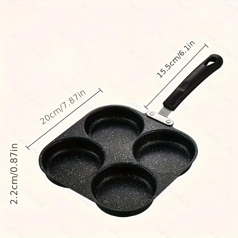 Non-stick støbejerns multi-brænder omeletpande (gas og el)