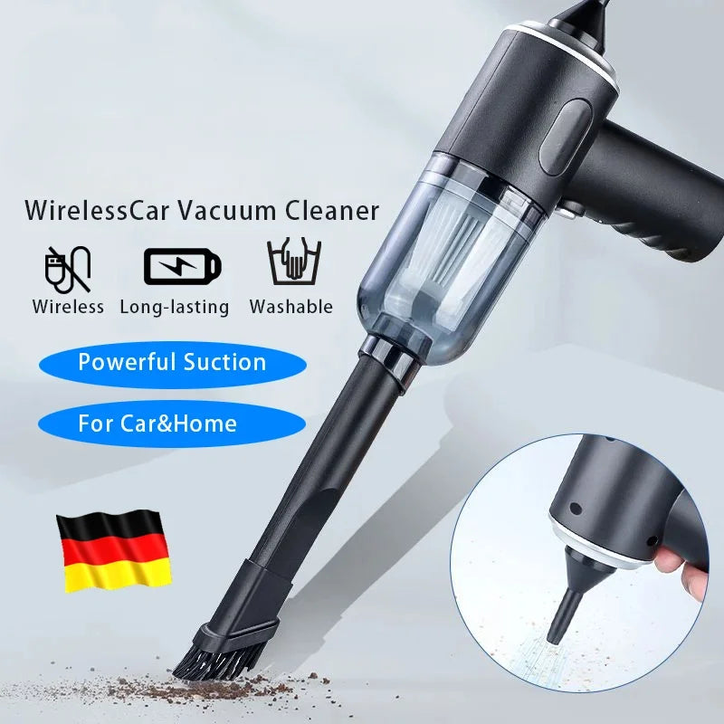 Leistungsstarker kabelloser Handstaubsauger mit 9000 Pa (per USB aufladbar)