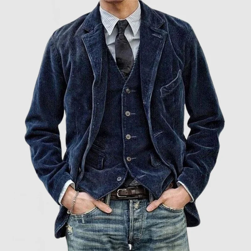 Falk - Vintage Blazer und Weste aus Cord | Zeitloser Stil für jeden Anlass