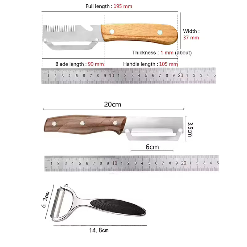 Ergonomischer Wende-Gemüseschäler aus Edelstahl (2er-Pack)