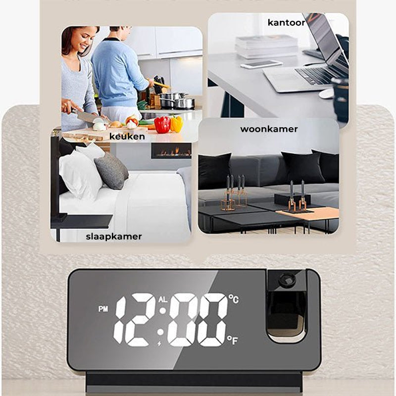 LumiTime - Digitaler Wecker mit intelligenter Zeitanzeige an der Wand