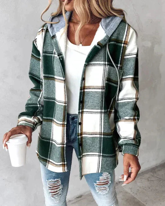 PlaidChic - Ternetjacke mit Kapuze | Komfortabler Stil für kühle Herbstabende