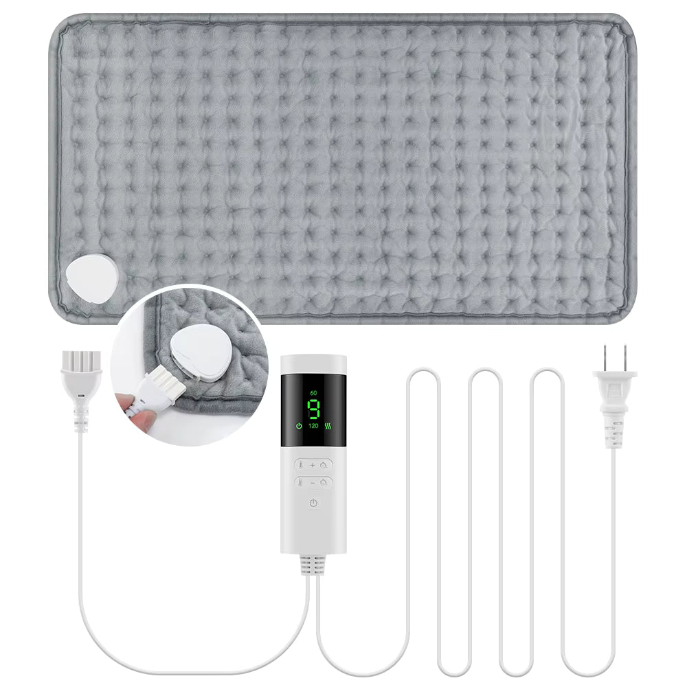 Nacken- und Schulterheizkissen, 9-stufig, mit automatischer Abschaltung, waschbar (30x60cm)