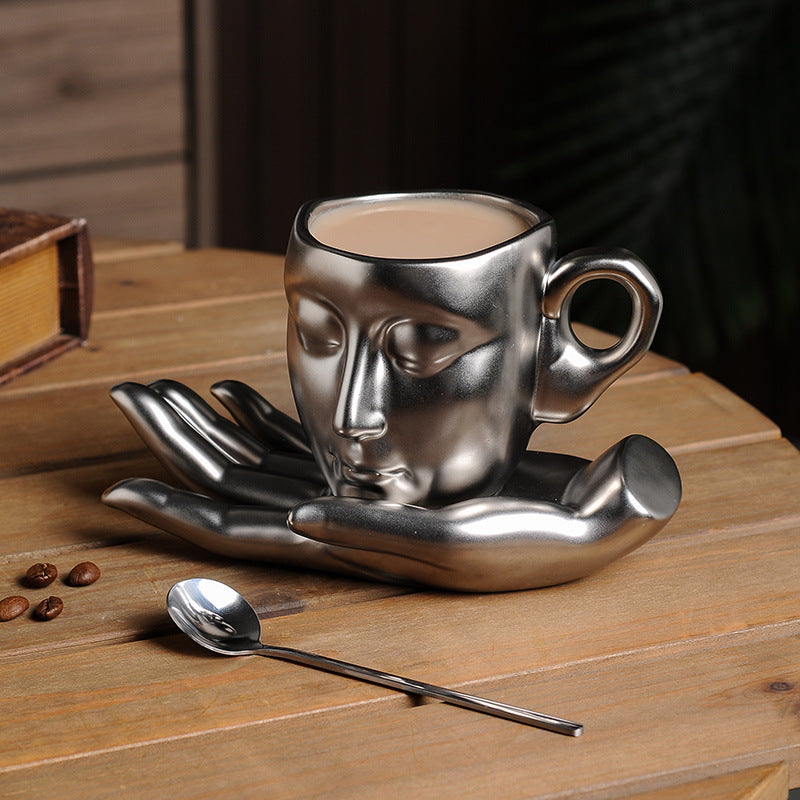 Kaffekunst - Keramische handduftende Kaffeetasse