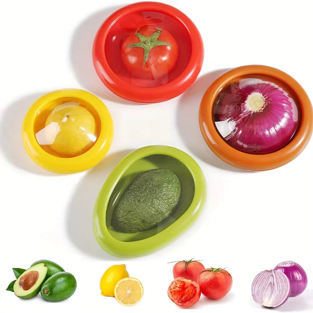 Luftdichte, robuste ABS-Frucht- und Gemüsebehälter (4-teiliges Set)