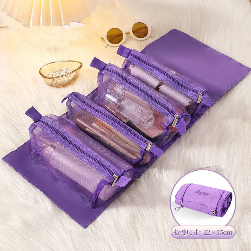 Abnehmbare 4-in-1 zusammenklappbare Kosmetiktasche