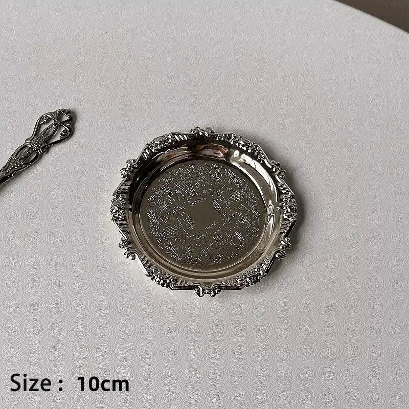 Sølvbelagt Retro Desserttallerken (10–25 cm)