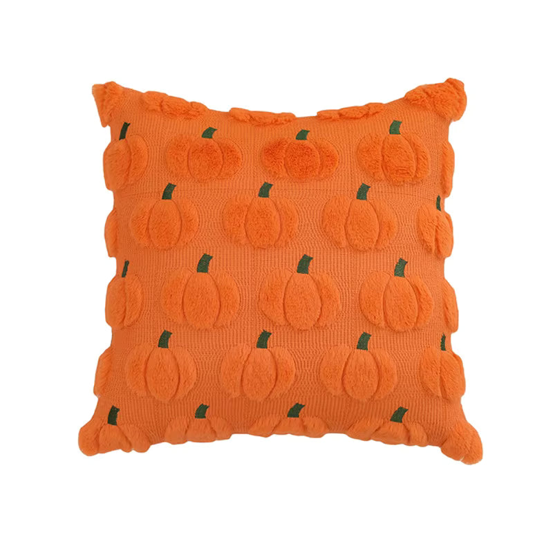 Weicher Plüsch-Kissenbezug mit Kürbis- und Ahornblattmotiv (mehrere Größen)