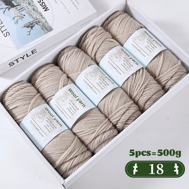 Farbverlaufsfarbenes dickes Alpakagarn (500-g-Packung)