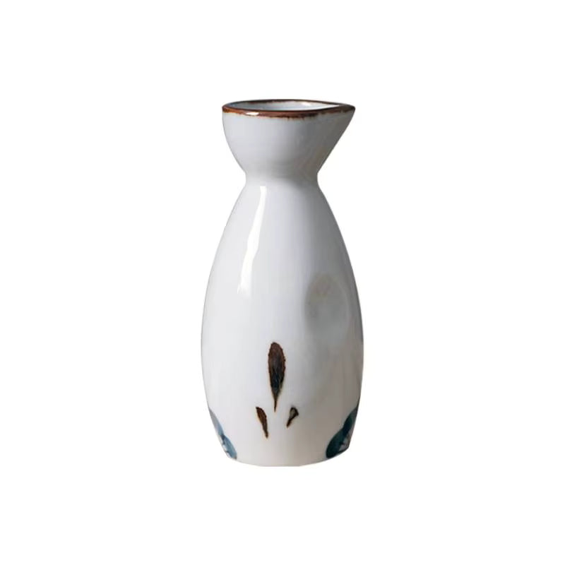 Handgefertigtes japanisches Keramik-Sake-Set (Karaffe & Tassen)