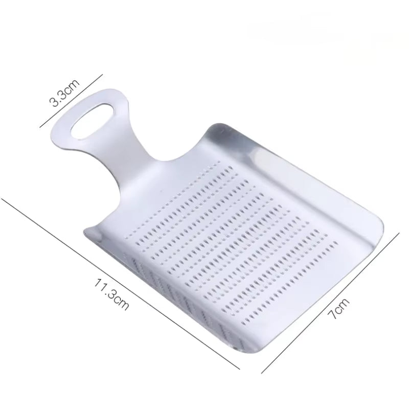 Multifunktionale Knoblauchpresse aus Edelstahl (Handgerät)