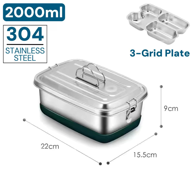 Luftdichte und auslaufsichere Bento-Box aus Edelstahl