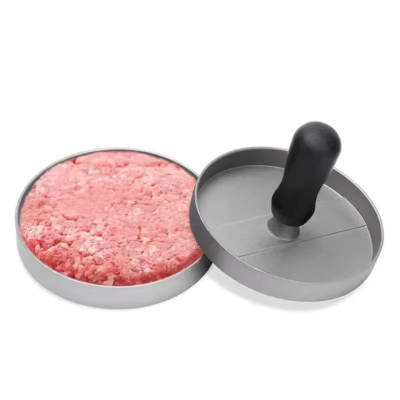 Lebensmittelechte Antihaft-Aluminium-Burgerpresse (abnehmbarer Griff)