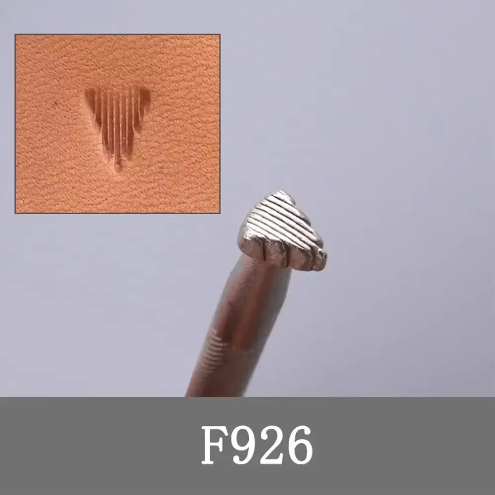 Sæt til prægning af læder med massivt stål og træhåndtag (flere designs)