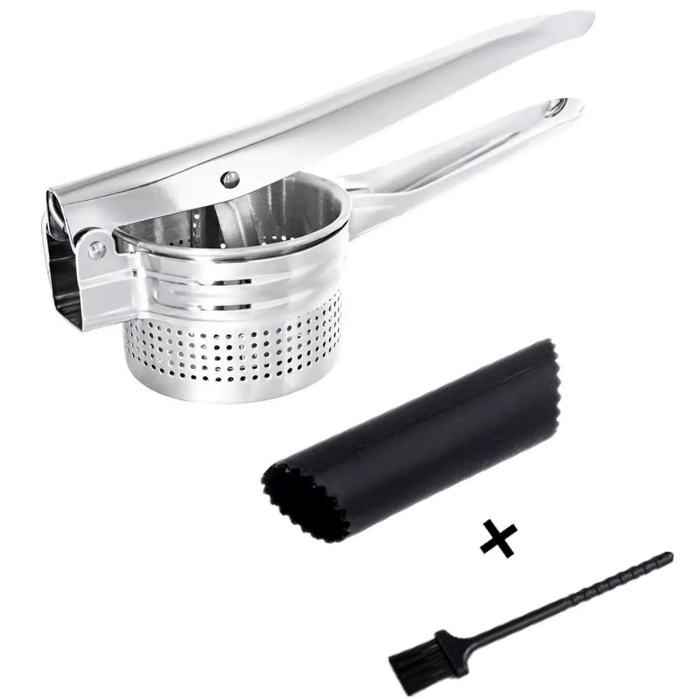 Langlebiger, lebensmittelechter Kartoffelstampfer aus Edelstahl (ergonomischer Griff)