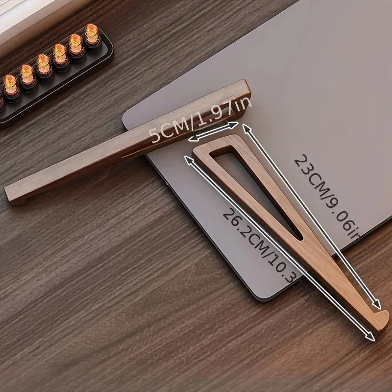 Ergonomisk 12° foldbar træ bærbar computerholder (sæt med 2)