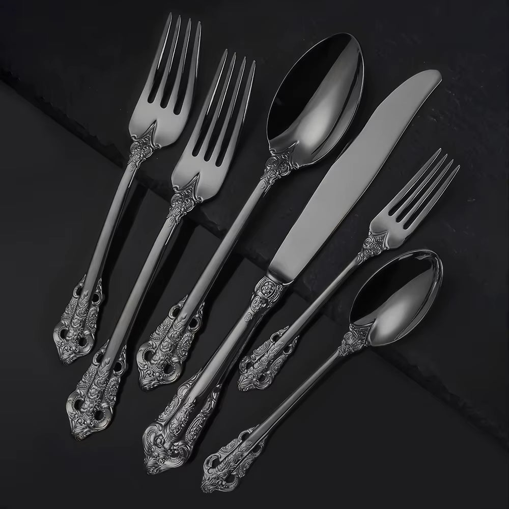Elegantes Vintage-Besteckset aus Edelstahl