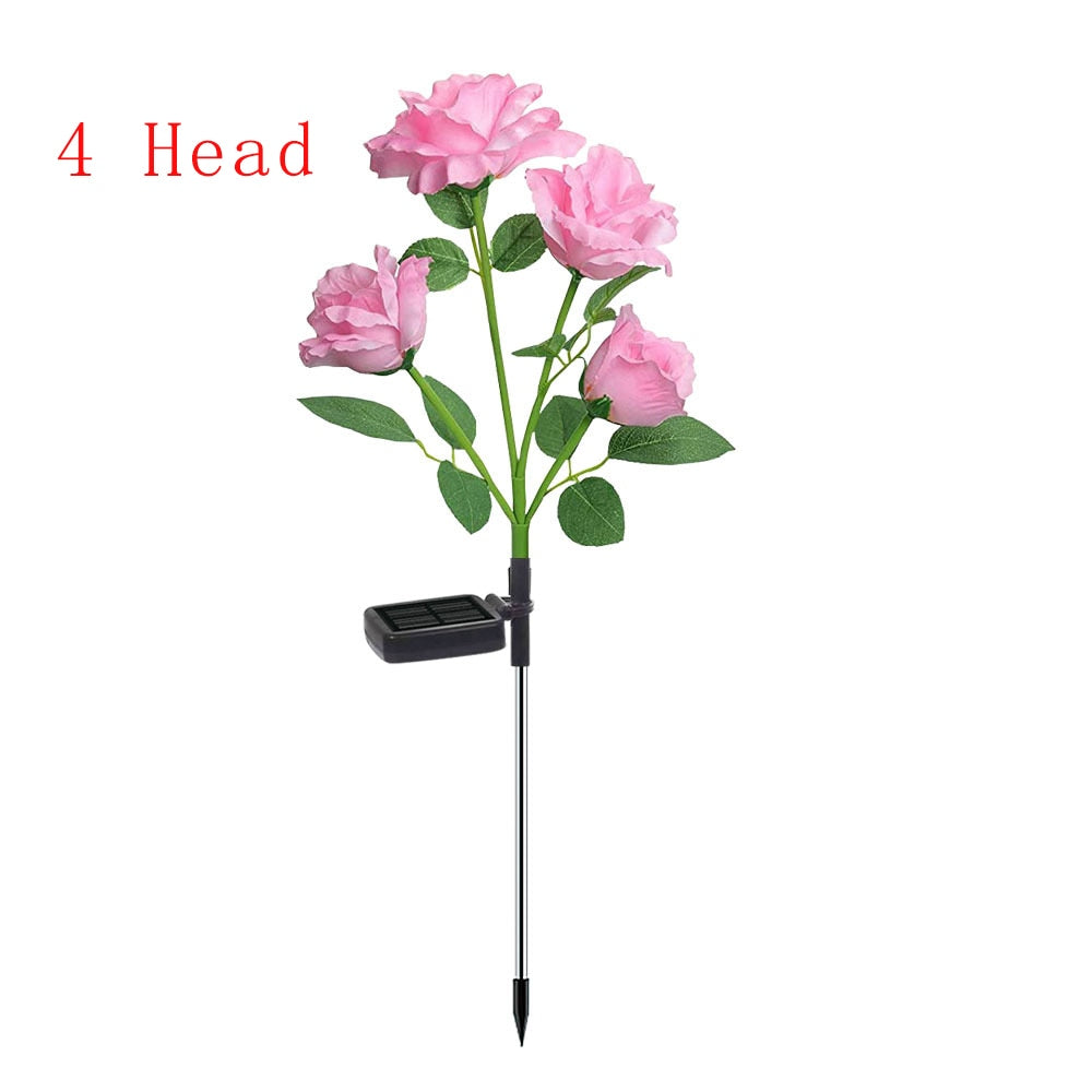 LumiRose - Solar LED Rosenblüten-Nachtlampe für den Garten