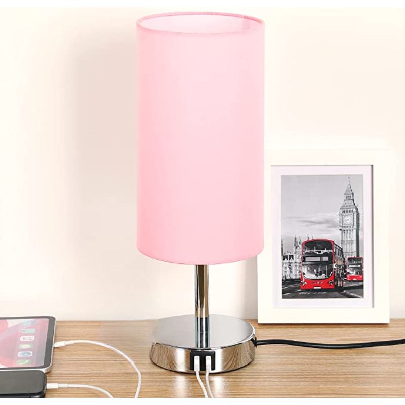 LuminaTouch - Dimmbare Touch-Tischlampe mit USB-Ladeports