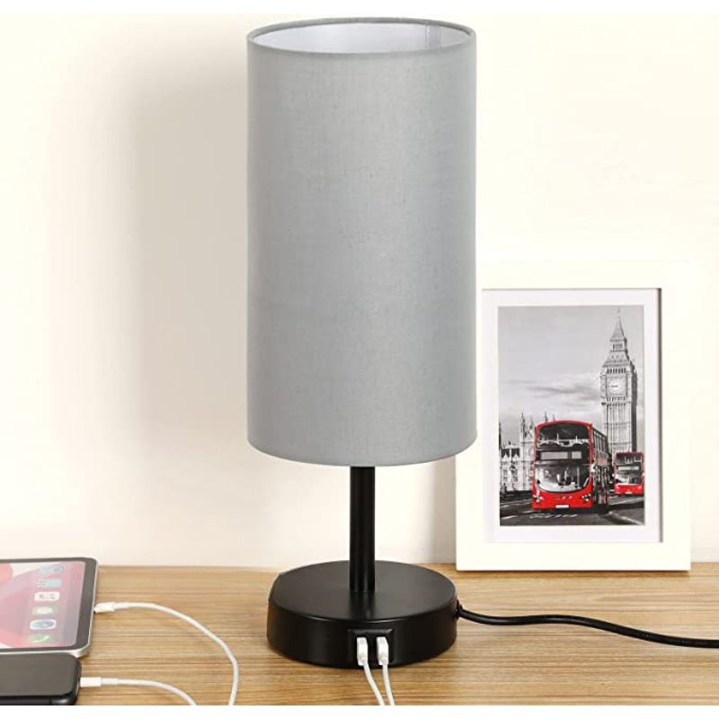 LuminaTouch - Dimmbare Touch-Tischlampe mit USB-Ladeports