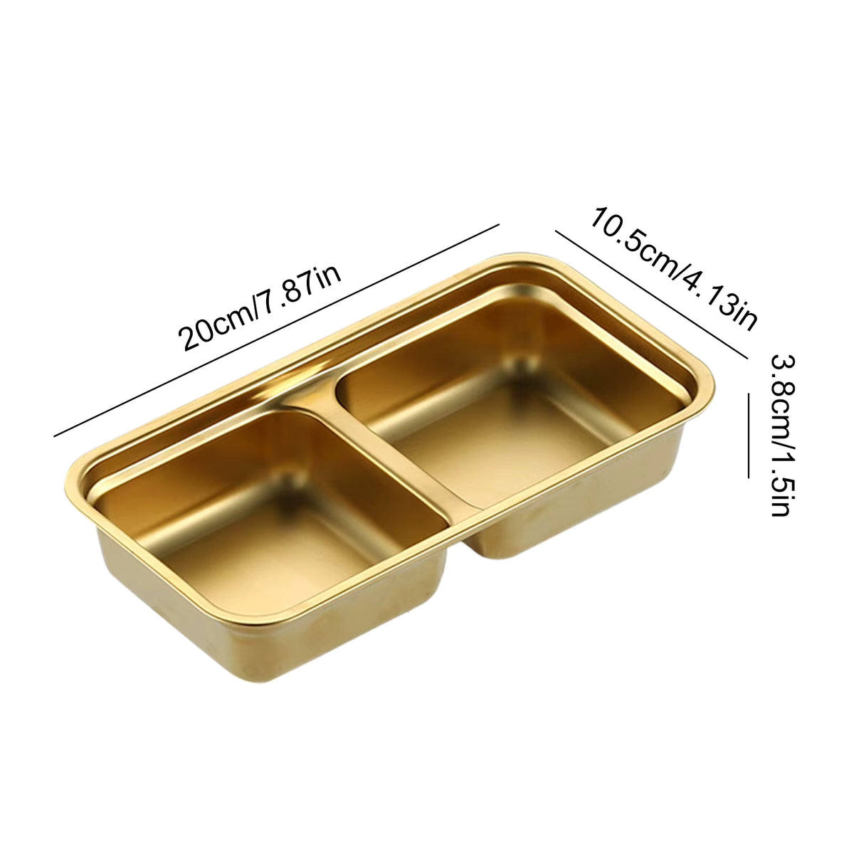 Auslaufsichere Lunchbox aus 304er Edelstahl (Doppelkammer)