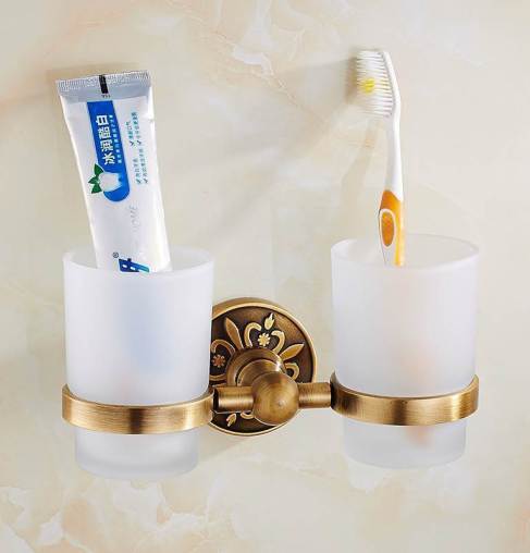 VintageFold - Faltbare Handtuchstange aus Aluminium mit antikem Messingfinish