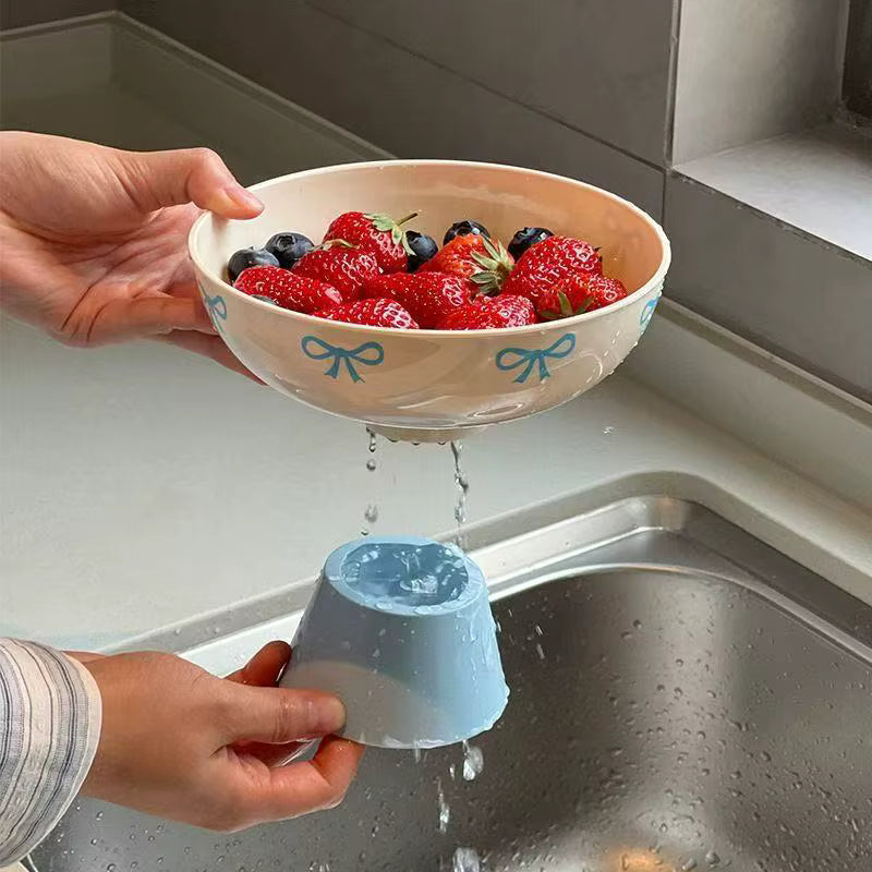 Effektive Abtropfschale für Obst (horizontal)