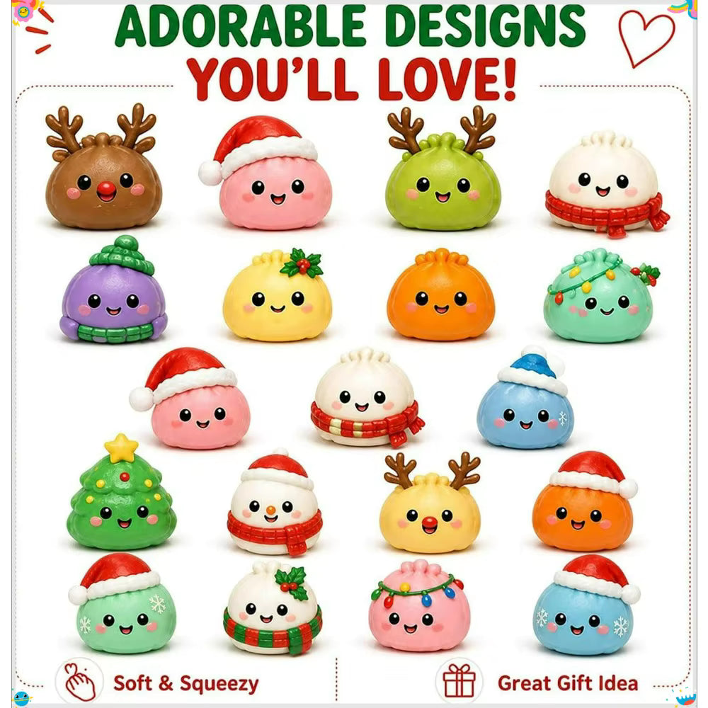 Stressabbau 24-tägiger Dumpling-Squishy-Adventskalender
