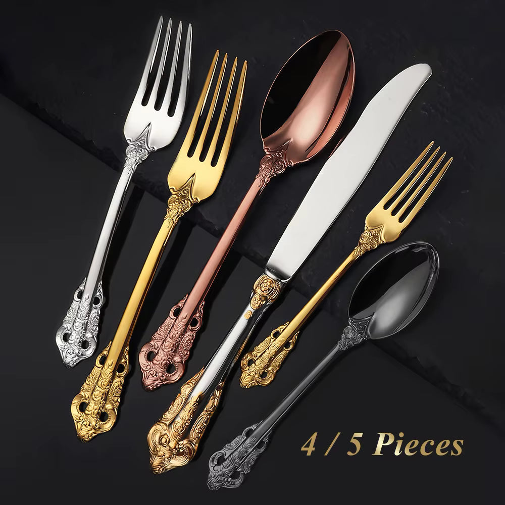 Elegantes Vintage-Besteckset aus Edelstahl