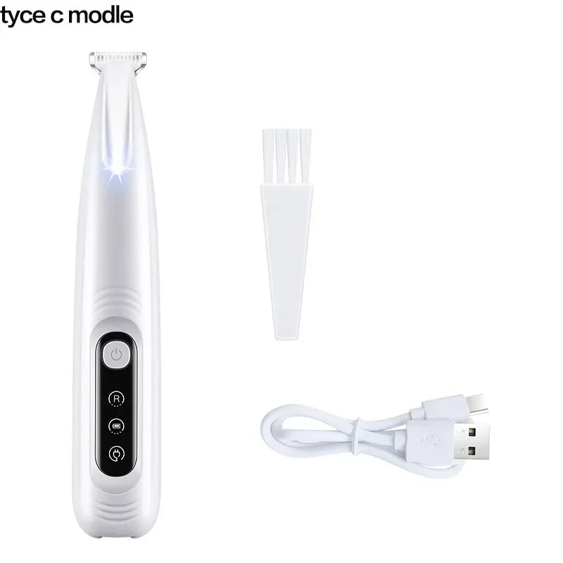 LED-Licht und 18 mm Edelstahl-Hundepfoten-Trimmer