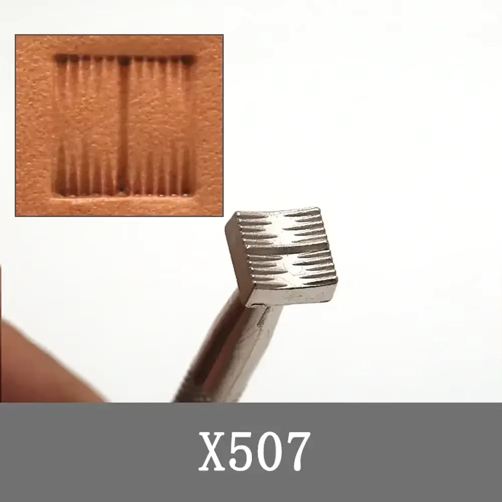 Sæt til prægning af læder med massivt stål og træhåndtag (flere designs)