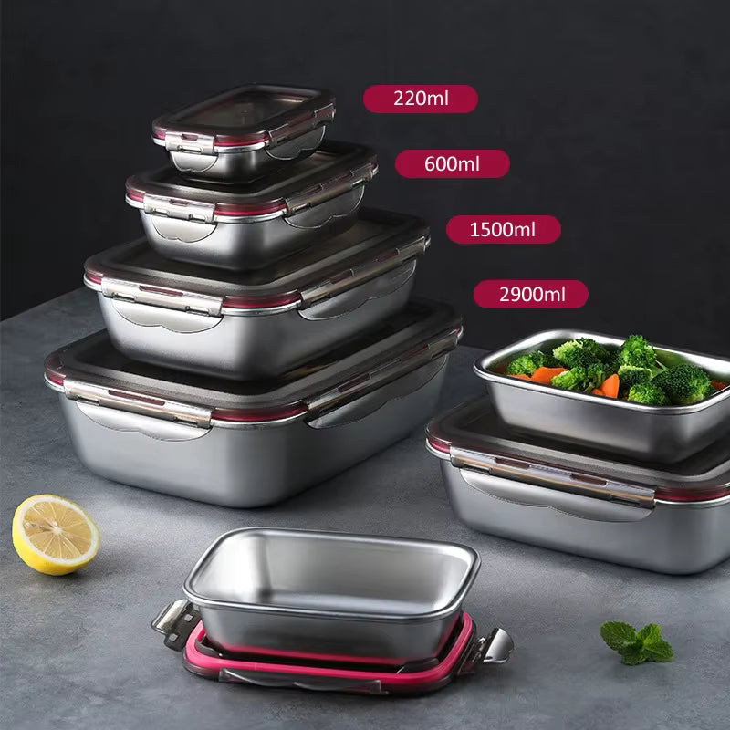 Auslaufsichere Lunchbox aus 304-Edelstahl (mikrowellen- und kühlschranksicher)