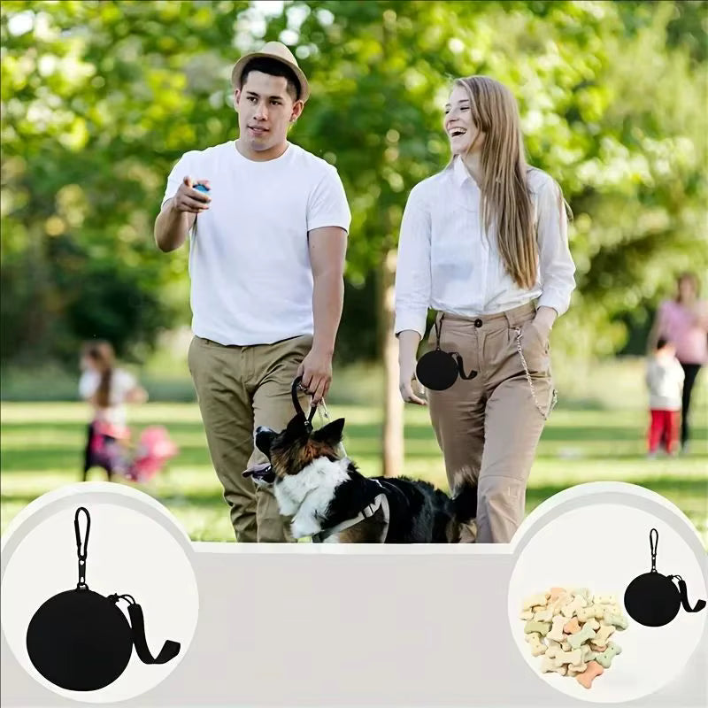 Rutschfester Silikon-Clip-on-Leckerlibeutel für Hunde