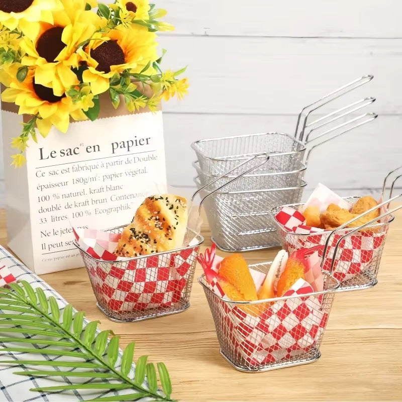 Portionskontrollkorb für Pommes frites aus Cool-Touch-Edelstahl