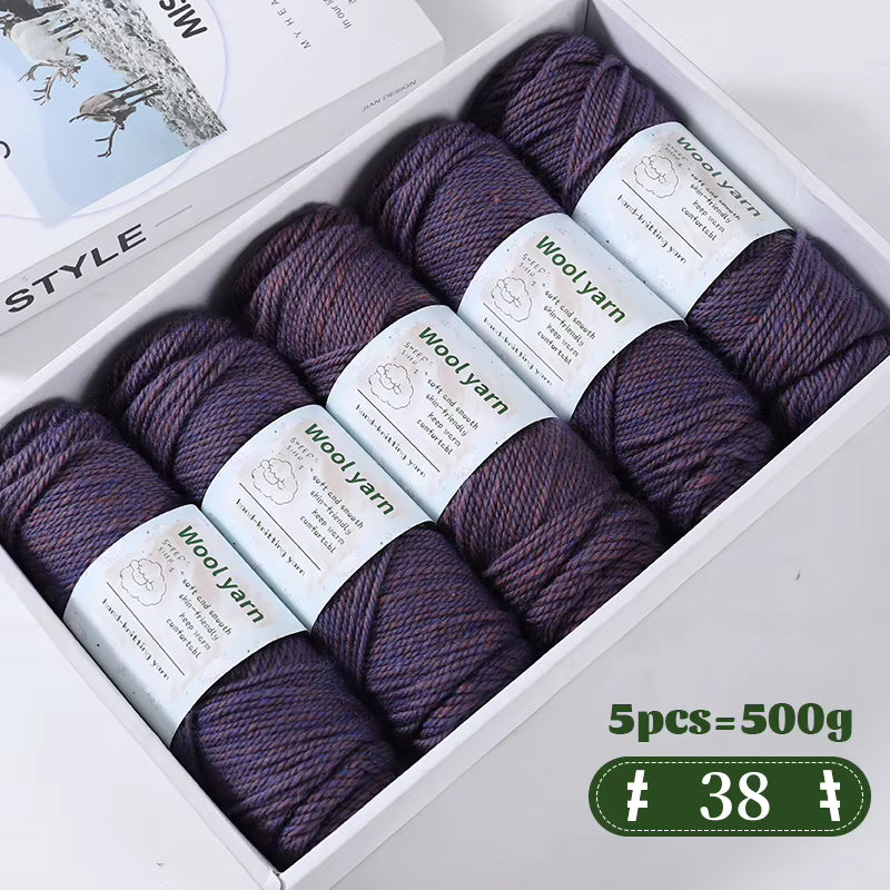 Farbverlaufsfarbenes dickes Alpakagarn (500-g-Packung)