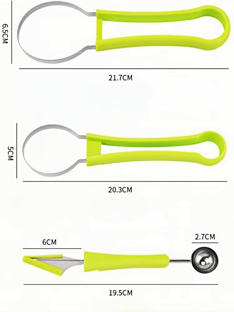 3-in-1-Avocadoschneider aus Edelstahl
