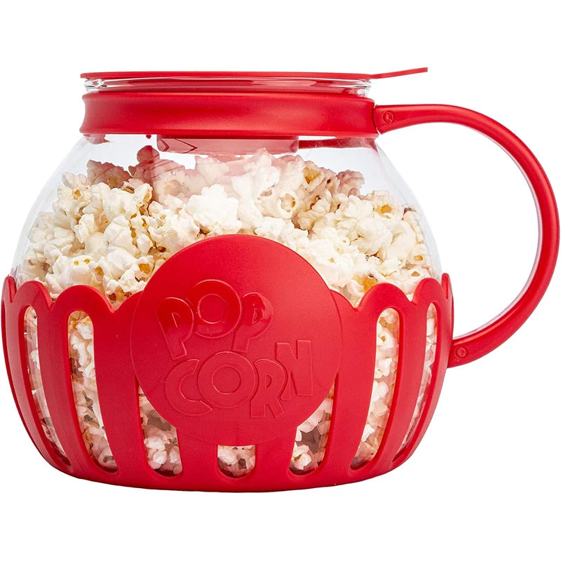 Popcornpopper i borosilikatglas til mikrobølgeovn (2,25 qt)