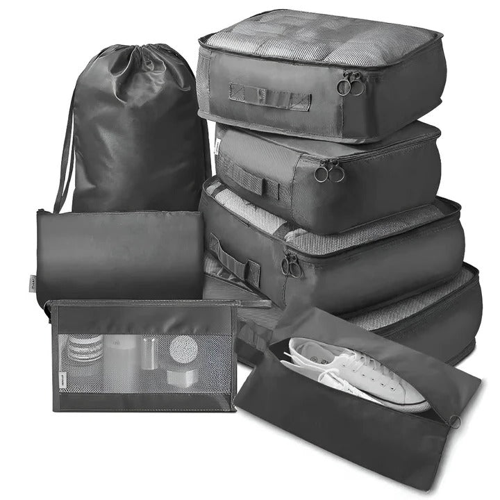 7-teiliges Set mit Packwürfeln – Kleidungsspeicherung für Reisen und Koffer