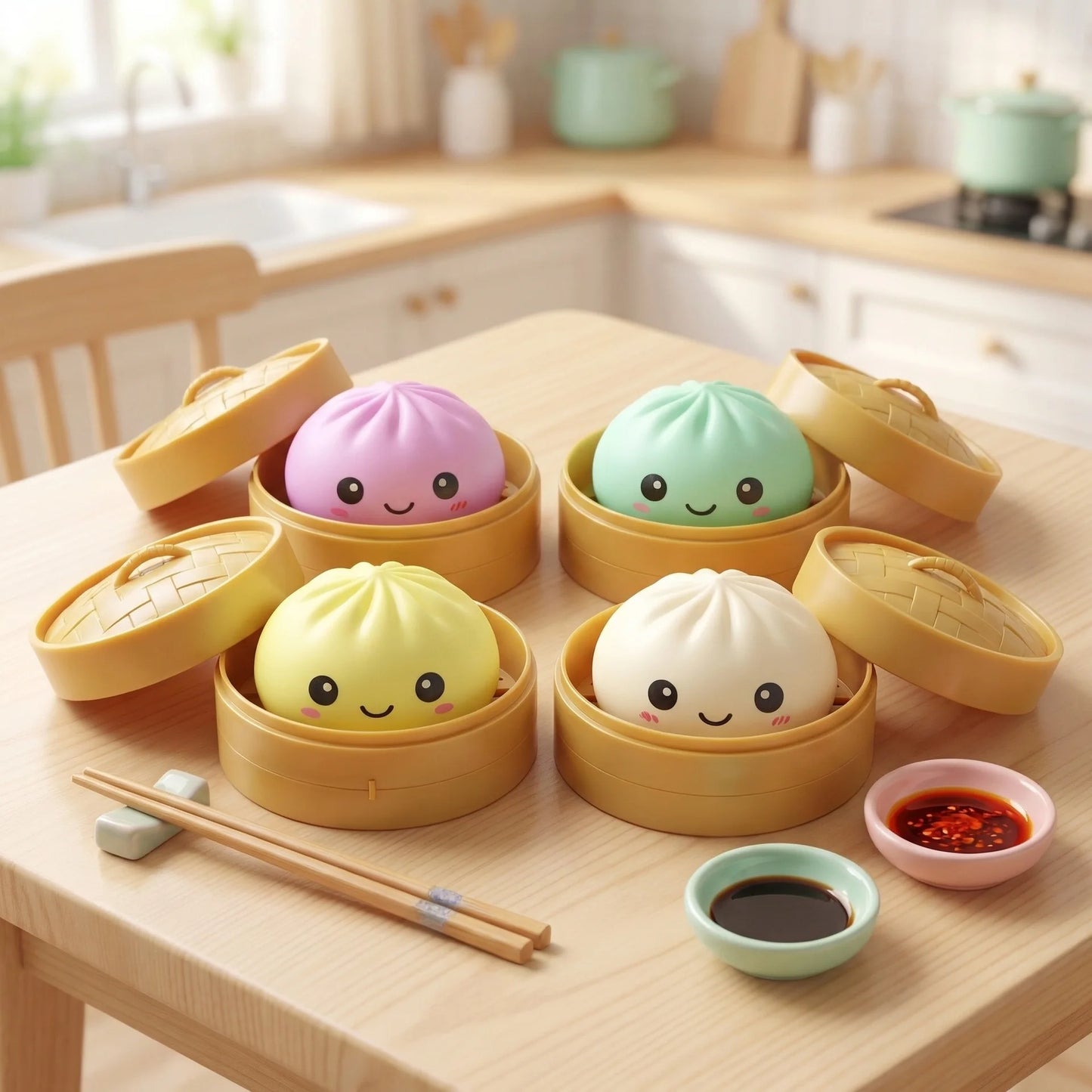 Kæmpe Langsomt Hævende Glimmer Dumpling Squishy Legetøj