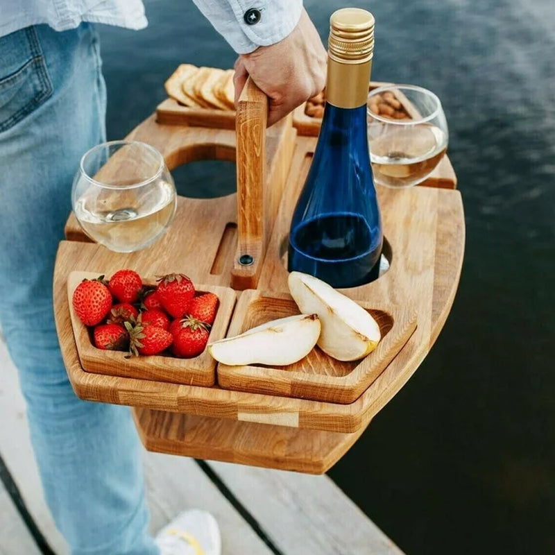 SavorSet Eg Vinbord — Sikker, Stilfuld Udendørs Nydelse