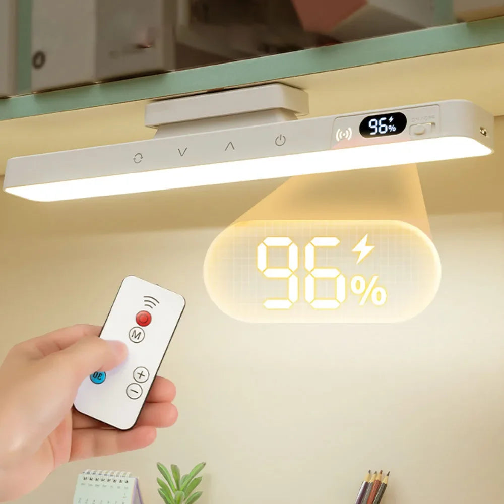 Magnetisk 360° roterende USB-C genopladelig dæmpbar bordlampe