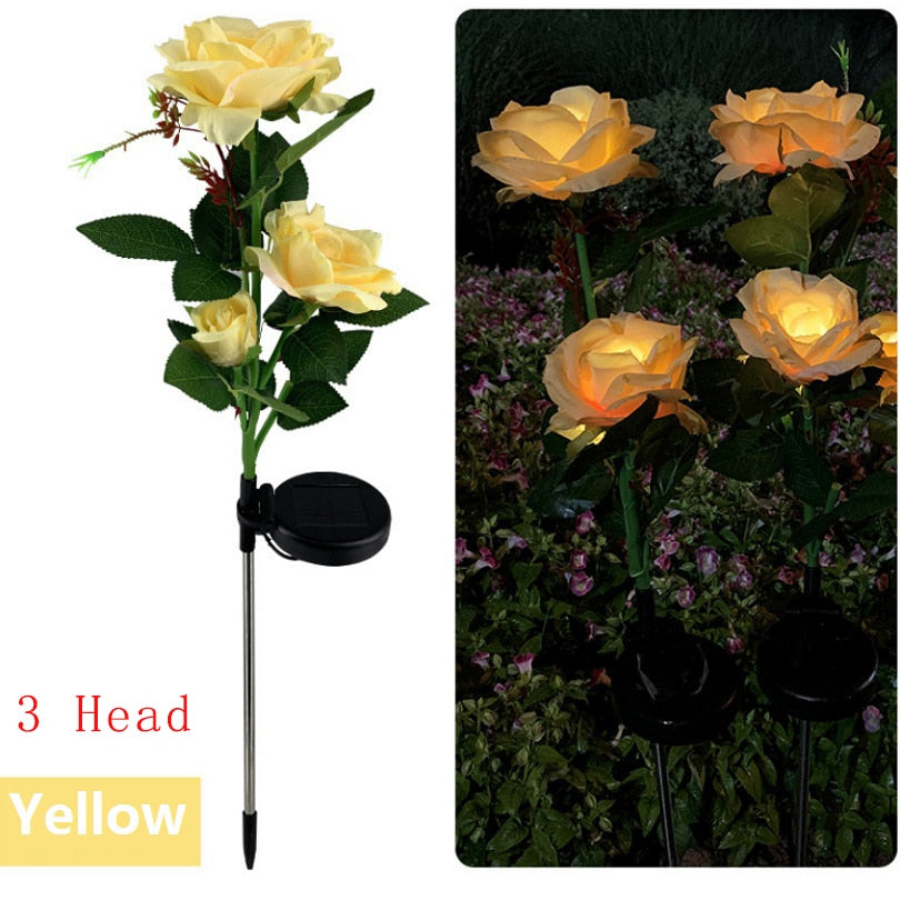 LumiRose - Solar LED Rosenblüten-Nachtlampe für den Garten