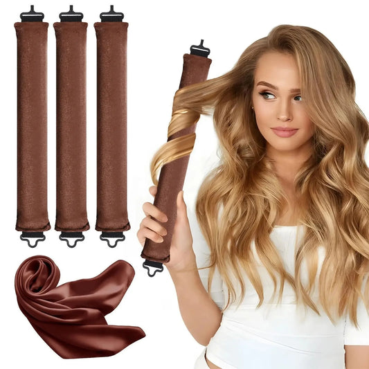 Hitzefreie weiche Stoff-Lockenwickler über Nacht (27 cm)