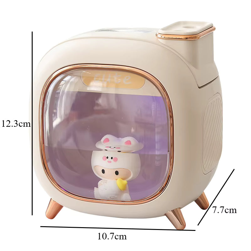 Großer 500-ml-Ultraschall-Luftbefeuchter & LED-Aroma-Diffuser (USB-betrieben)