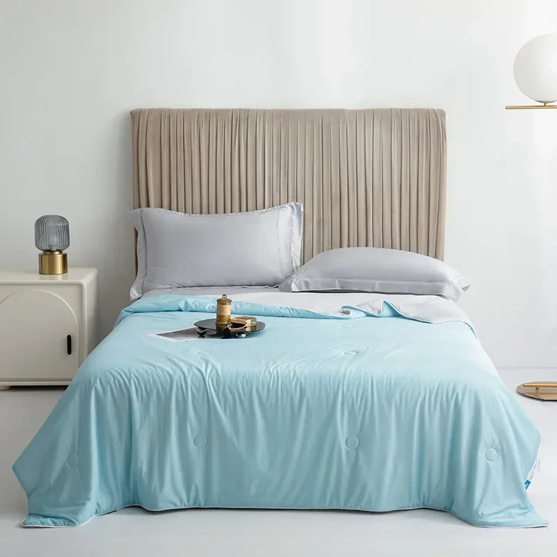 Ist Seide doppelseitig kühlend und feuchtigkeitstransportierend Decke?