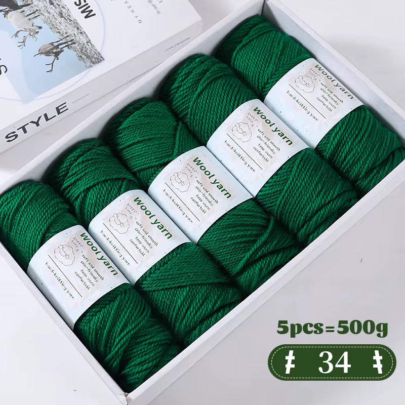 Farbverlaufsfarbenes dickes Alpakagarn (500-g-Packung)