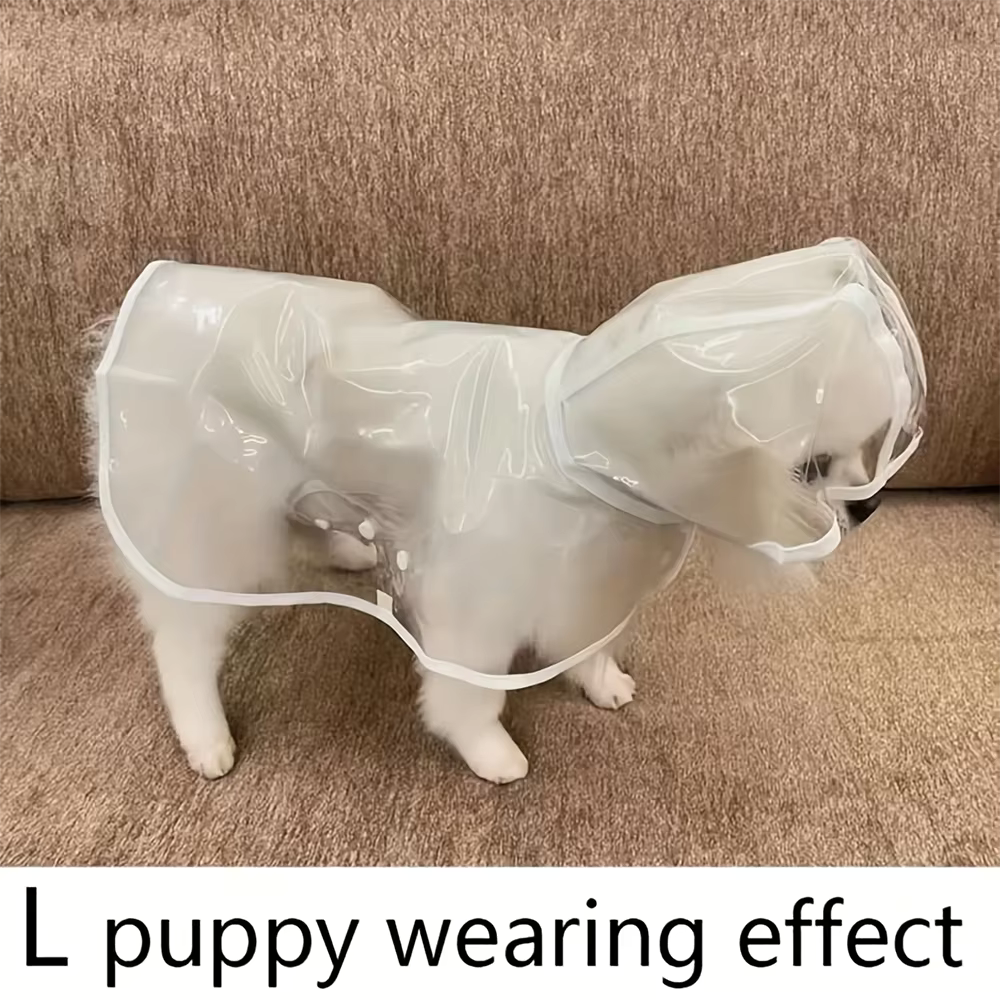 Transparenter wasserdichter Regenmantel für Hunde mit Kapuze (S-4XL)