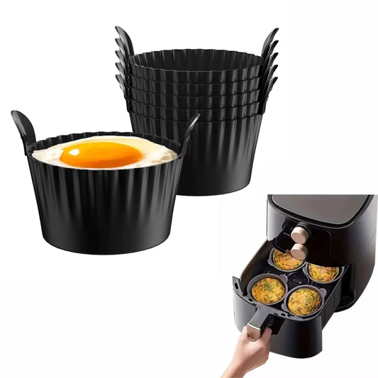 Hitzebeständige Antihaft-Silikon-Eierbecher (für Airfryer und Backofen geeignet)